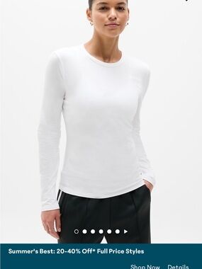 Athleta Women's Renew Long-Sleeve Top in White